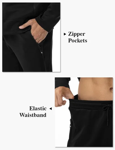 Vista 7 de TBMPOY Conjunto deportivo con capucha para hombre, con cremallera completa, deportivo, casual, 2 piezas, conjunto de pantalones deportivos