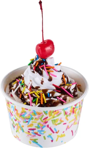 Vista 62 de Restaurantware Coppetta - Vasos de postre de 3 onzas, 50 tazas desechables para helado, tapas se venden por separado, cuencos de papel a cuadros