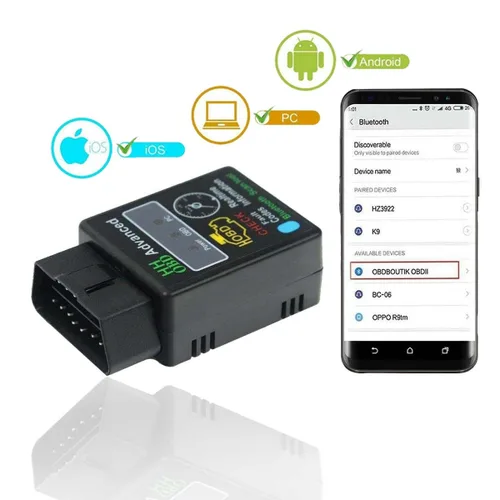 Vista 2 de El más nuevo Bluetooth OBD2 escáner de diagnóstico automático herramienta de lector de código de falla automático (ELM327)