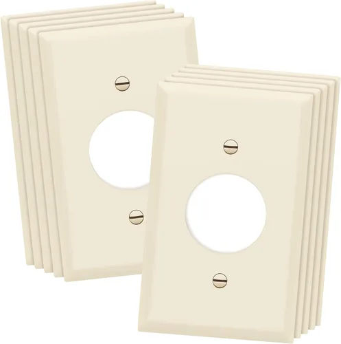 Vista 19 de ENERLITES Combinación de salida dúplex / receptáculo individual de 1.406 pulgadas, cubierta de placa de pared con orificio, tamaño estándar de 2