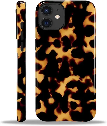 Vista 77 de Funda para iPhone 11, resistente híbrida 2 en 1, protección completa contra golpes con acabado brillante, diseño de collage de tela a cuadros