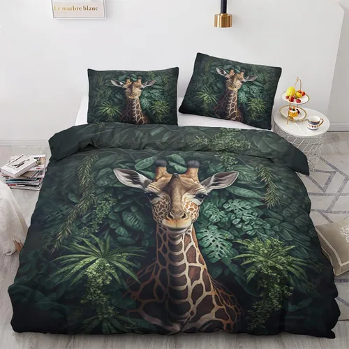 Vista 26 de Funda de edredón de águila calva tamaño individual Juego de ropa de cama de pájaros animales 2 piezas Funda de edredón
