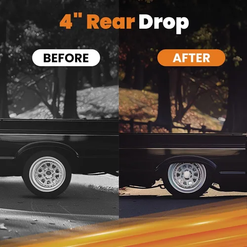 Vista 4 de Kit de colgador y grillete de 4 pulgadas para Dodge Ram Charger D100 D150 Kits de bajada para Dodge Charger Ram D100 D150 All Cabs 1972-1993 2WD