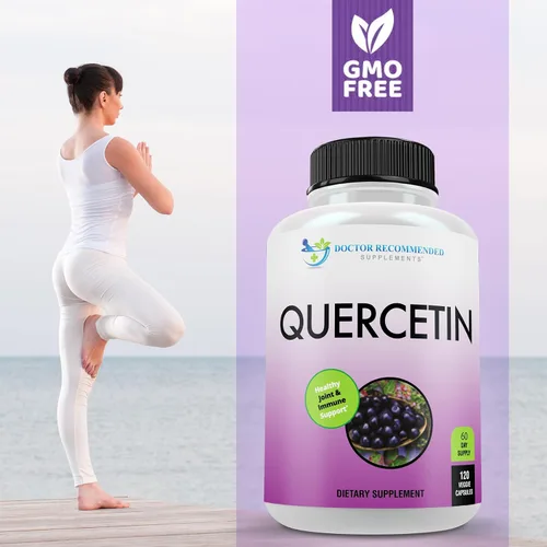 Vista 6 de DOCTOR RECOMMENDED SUPPLEMENTS Quercetina 1000 mg por porción – 120 cápsulas vegetales, suplemento vitamínico, suministro de 60 días