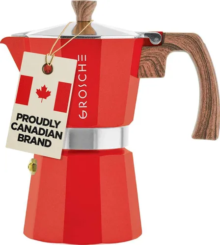 Vista 36 de GROSCHE Milano - Cafetera Moka para estufa, olla de expreso para 3 tazas de café, 5 oz, color negro - Cafetera cubana para estufa, cafetera Moka