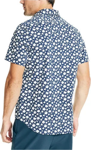 Vista 2 de Nautica Navtech Trim Fit - Camisa de manga corta estampada para hombre