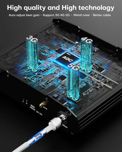 Vista 5 de Cubierta de refuerzo de teléfono celular de 6000 pies cuadrados, señal Boost 5G 4G LTE para todos los operadores de EE. UU., amplificador de señal