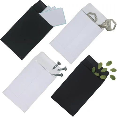 Vista 3 de Sobres autoadhesivos para monedas pequeñas, paquete de sobres de semillas de papel para guardar llaves, almacenamiento de llaves, piezas pequeñas 50