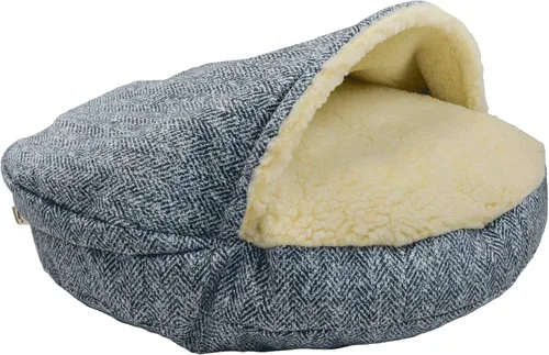 Vista 12 de Snoozer Cama Ortopédica de Lujo Estilo Cueva para Mascotas, Pequeña, Antracita For small sized pets, Removable washable cover, Calming covered dog
