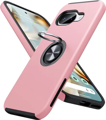Vista 57 de JAME Funda delgada para Google Pixel 7 Pro, soporte de anillo a prueba de Azul