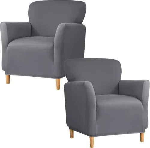 Vista 23 de Fundas de jacquard para sillón de banquete, fundas suaves para sillón de 1 pieza, fundas elásticas para silla de sala de estar, antideslizantes