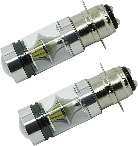 Vista 8 de motoparty Para Kawasaki Bayou 220 300 KFX 400 KLX 250R 300 Lakota Prairie 360 400 100W Blanco de Alta Potencia H6 (2 piezas)