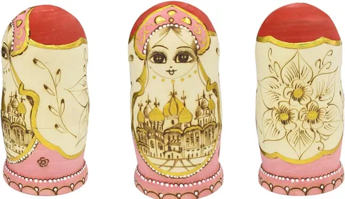 Vista 6 de Winterworm Lindas muñecas de madera hechas a mano tradicionales rusas en Moscú Kremlin muñecas de anidación rusas tradicionales Matryoshka Set de 10