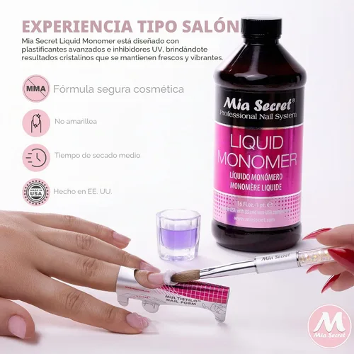 Vista 2 de Mia Secret Liquid Monomer Professional Sistema Acrílico