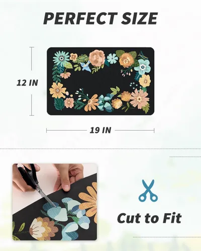Vista 7 de AMOAMI Tapete de café absorbente con parte trasera de goma para secar platos para encimera de cocina, accesorios de bar para debajo de la cafetera