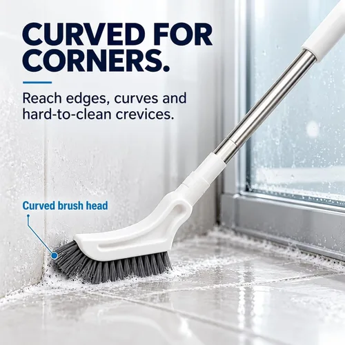 Vista 4 de 2PCS Upgrade Extendable Crevice Cleaning Brush,Scrub Brush with Long Handle