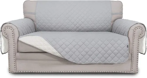 Vista 233 de Easy-Going - Funda reversible para sofá, resistente al agua, con varillas de espuma y correas elásticas, protector de muebles para mascotas y perros
