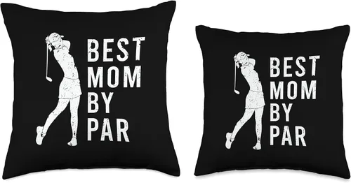 Vista 3 de Funny Best Mom By Par Tee Mom Mothers Day Best Par - Cojín retro divertido para el día de la madre, para amantes del golf, 16 x 16 pulgadas