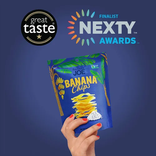 Vista 5 de Banana Joe x6 - Chips de plátano con sal marina - 1 mil millones de probióticos bocadillos saludables para adultos y niños, sin gluten, veganos