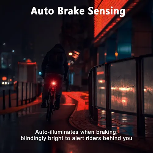 Vista 2 de USUPERINK Turn Signals for Ebike, Bike Turn Signals, Bike Blinkers Front and Back, Bike Tail Light USB Rechargeable with Horn, IP65 Waterproof
