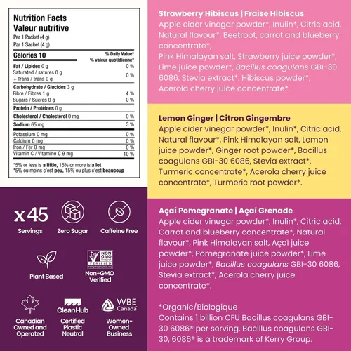 Vista 7 de Blume Paquete variado de hidratación SuperBelly – Fresa, Açaí, Limón