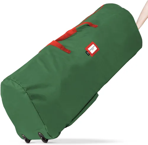 Vista 9 de Handy Laundry - Bolsa de Almacenamiento con Ruedas para Árbol - Para Árbol de Navidad Artificial de 7.5 Pies, Bolsa con Cremallera, Asas de Negro
