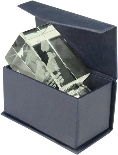 Vista 4 de Bautismo & Bautizo Favor Ideas 3D Baby Angel Cubo de cristal con grabado láser personalizado grabado con láser Recuerdo de Bautizo con imagen Ropon
