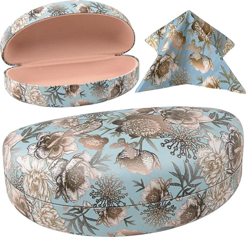 Vista 11 de Funda rígida de gran tamaño para lentes de sol, soporte protector para lentes de lectura extra grandes