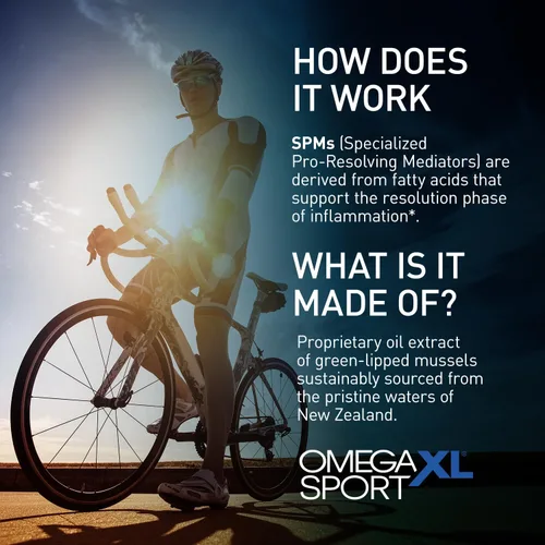 Vista 5 de OmegaXL Sport Suplemento de Recuperación Muscular de Fuerza Extra y Apoyo Respiratorio - Mejora el DOMS y ROM, Aceite de Mejillón de Labios Verdes