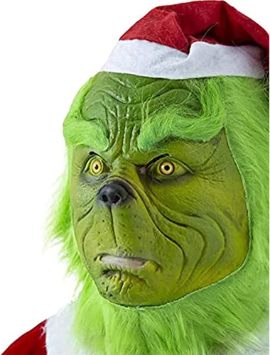 Vista 3 de Christmas Green Monster Costumes 7PCS Adult Furry Christmas Cosplay Costume Santa Outfit Sets