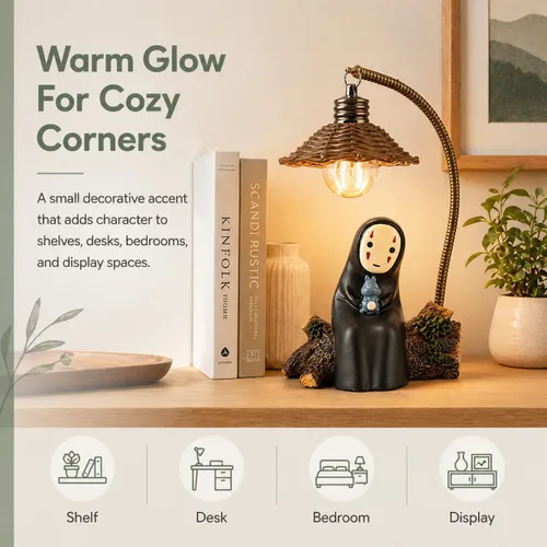 Vista 5 de Lámpara Sin Cara, Luz Nocturna Sin Cara para Niños, Regalo para Decoración del Hogar