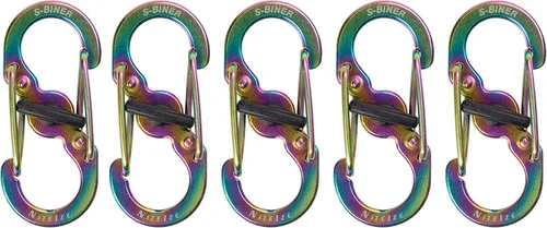 Vista 4 de Nite Ize S-Biner MicroLock - Mosquetón doble de acero inoxidable para llaves, etiquetas para mascotas y accesorios pequeños, palanca de bloqueo