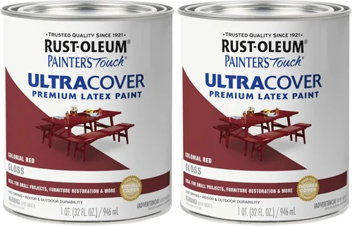 Vista 31 de Rust-Oleum Painter's Touch - Pintura de látex con brocha, color negro plano Interior/Exterior Durability, Multi Surface (Metal, Wood and More)