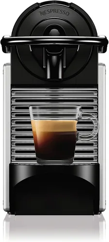 Vista 2 de Máquina de café expreso Nespresso Pixie por De'Longhi con Aeroccino de aluminio