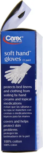 Vista 3 de Carex Health Brands - Guantes de algodón para manos suaves, talla XL