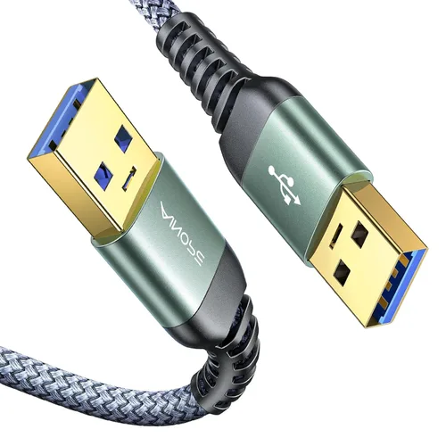 Vista 14 de AINOPE Cable USB a USB, cable USB 3.0 A a A macho a macho [nunca se rompe], cable tipo A de doble extremo compatible con cajas de disco duro, KVM