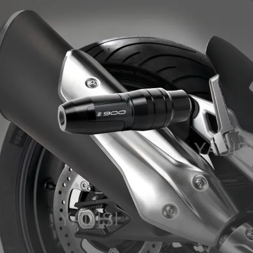 Vista 11 de Para Kawasaki Z900 Z 900 2017 2018 2019 motocicleta CNC aluminio Marcos Crash Pads escape deslizadores protector de choque con logo Titanio