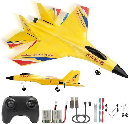 Vista 12 de Avión RC, avión RC F22 listo para volar, avión de control remoto de 2.4 GHz, avión de control remoto de 2 canales, juguete de aviones RC para niños