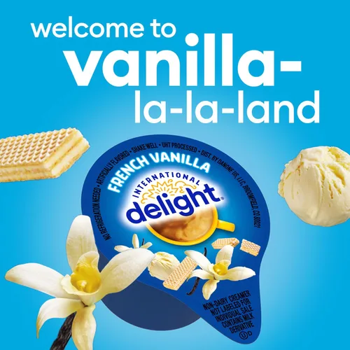 Vista 5 de International Delight - Vainilla Francesa, cremas para café de una porción, 192 unidades (1 paquete), crema para café no láctea apta para almacenar