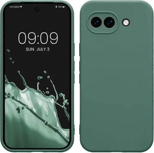 Vista 146 de kwmobile Funda compatible con Google Pixel 9 - Funda protectora delgada de TPU para teléfono - Acabado mate suave - Piedra antigua