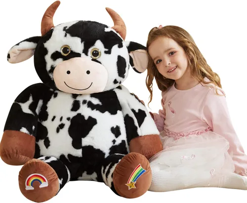 Vista 8 de EARTHSOUND Juguete de Peluche de Animal Relleno Caticornio Gato Unicornio Gigante, Juguetes Suaves Lindos Grandes Jumbo, 23 pulgadas Gran
