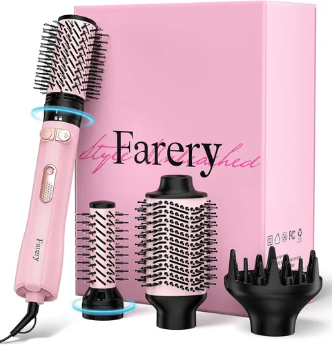 Vista 7 de Farery Hot Air Brush, One-Step Volumizer, Pink