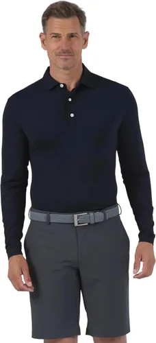 Vista 7 de IBKUL Athleisure Wear - Polo de manga larga con protección solar UPF 50+ Icefil Cooling Tech 95199 para hombre