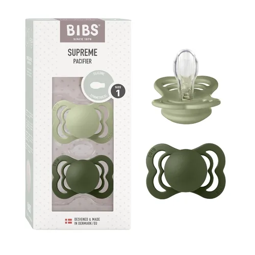 Vista 8 de BIBS Supreme Chupete para Bebé Paquete de 2 Hecho en Dinamarca Chupete Tranquilizador Sin BPA, Pezón Simétrico. Silicona, Talla 1 (0-6 Meses)