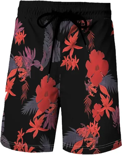 Vista 11 de RPOVIG Conjunto de playa a juego con camisas y pantalones cortos para hombre, ropa floral hawaiana para festival, conjuntos de 2 piezas con sombrero