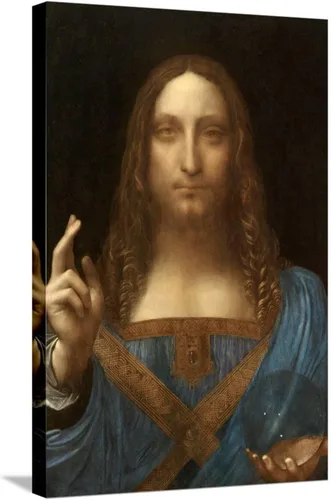 Vista 9 de ART Impresión artística de Salvator Mundi sobre marco negro por Leonardo Da Vinci, 16 x 22 pulgadas