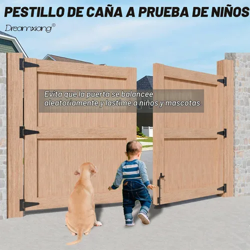 Vista 5 de Perno de caña de servicio pesado de 12 pulgadas, varilla de caída de puerta, herraje extra grueso, pestillo de suelo para cercas de madera, PVC