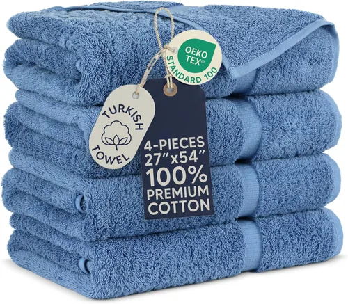 Vista 27 de Towel Bazaar Juego de toallas de 8 piezas, 100% algodón turco, color negro