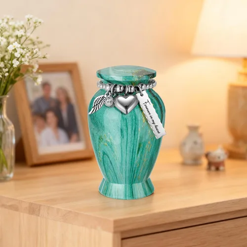 Vista 4 de SOITIS Customized Small Urns for Human Ashes Keepsake, 2.83 Inches Memorial Urn for Women Men, Aluminum Cremation Urns for Human Ashes - Engraving