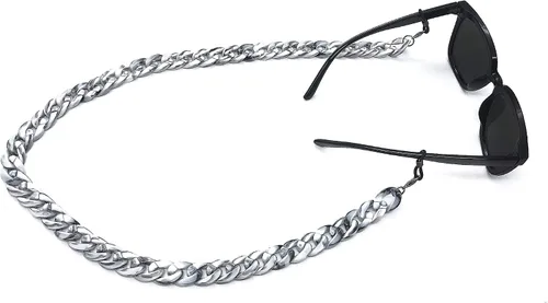 Vista 2 de Cadena de lentes de acrílico para gafas de sol, soporte para gafas de sol, correa de retención para gafas colgantes para mujeres